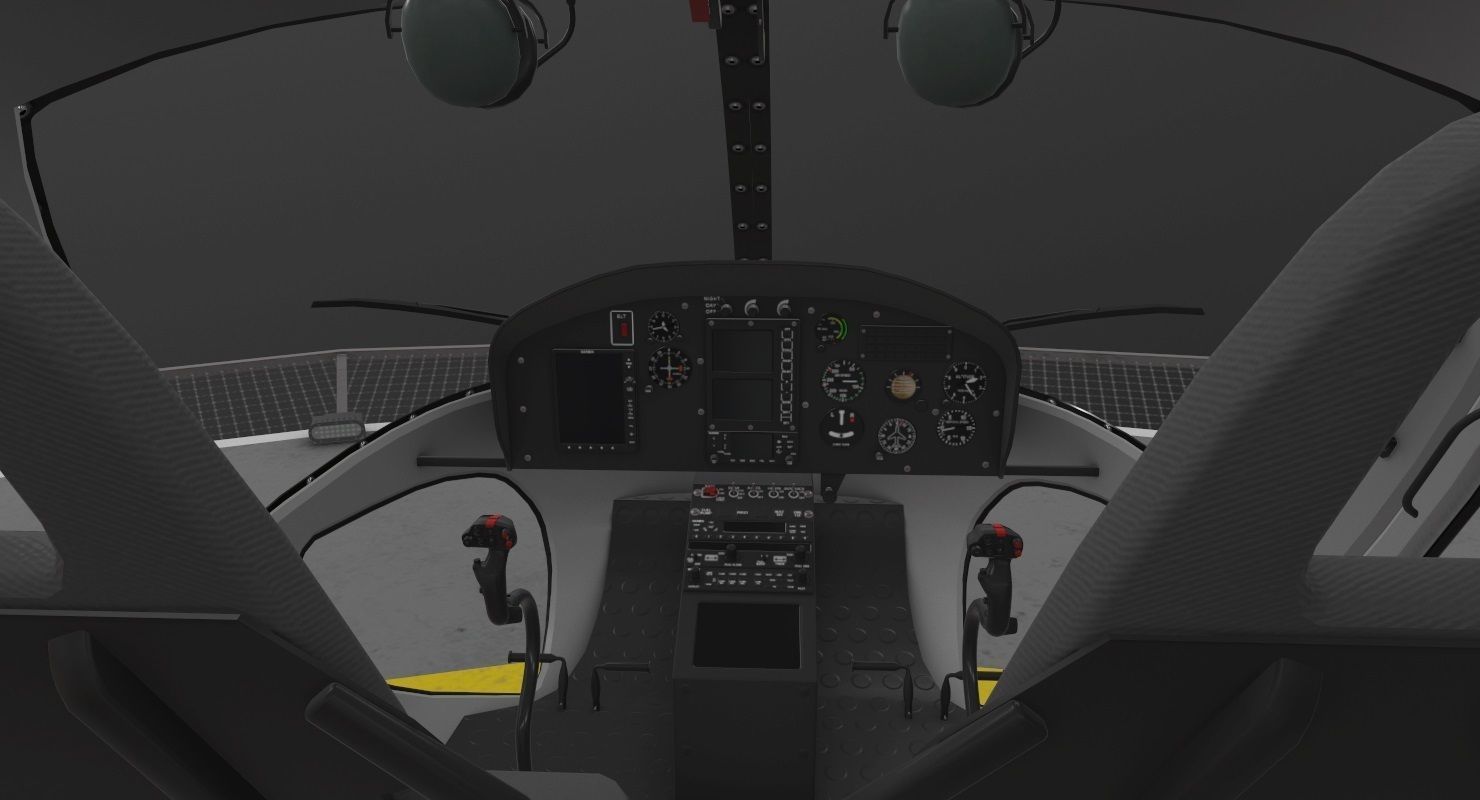 AS-350  US Customs and Border Protection Low-poly 3D model_10