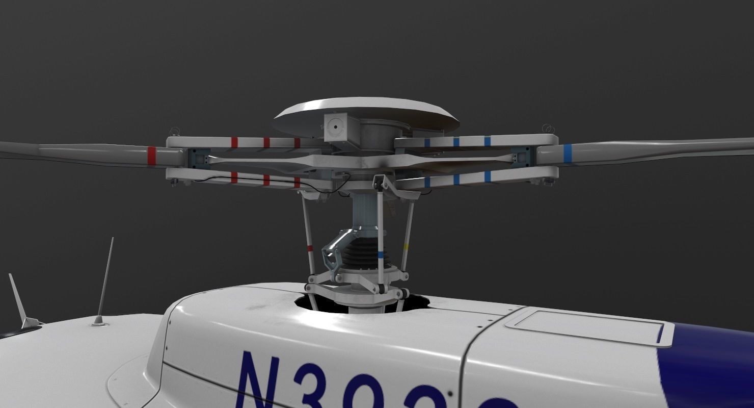 AS-350  US Customs and Border Protection Low-poly 3D model_6