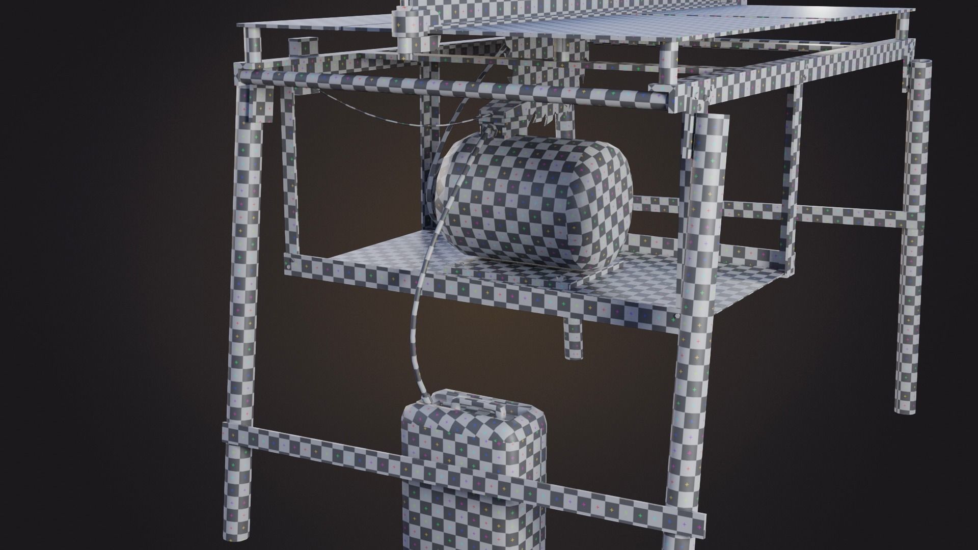 Hand Made Circular Machine Low-poly 3D model_17
