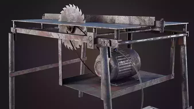 Hand Made Circular Machine Low-poly 3D model