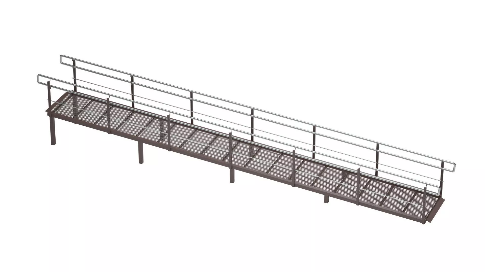 disability ramp dimensions of rectangular window 3D model