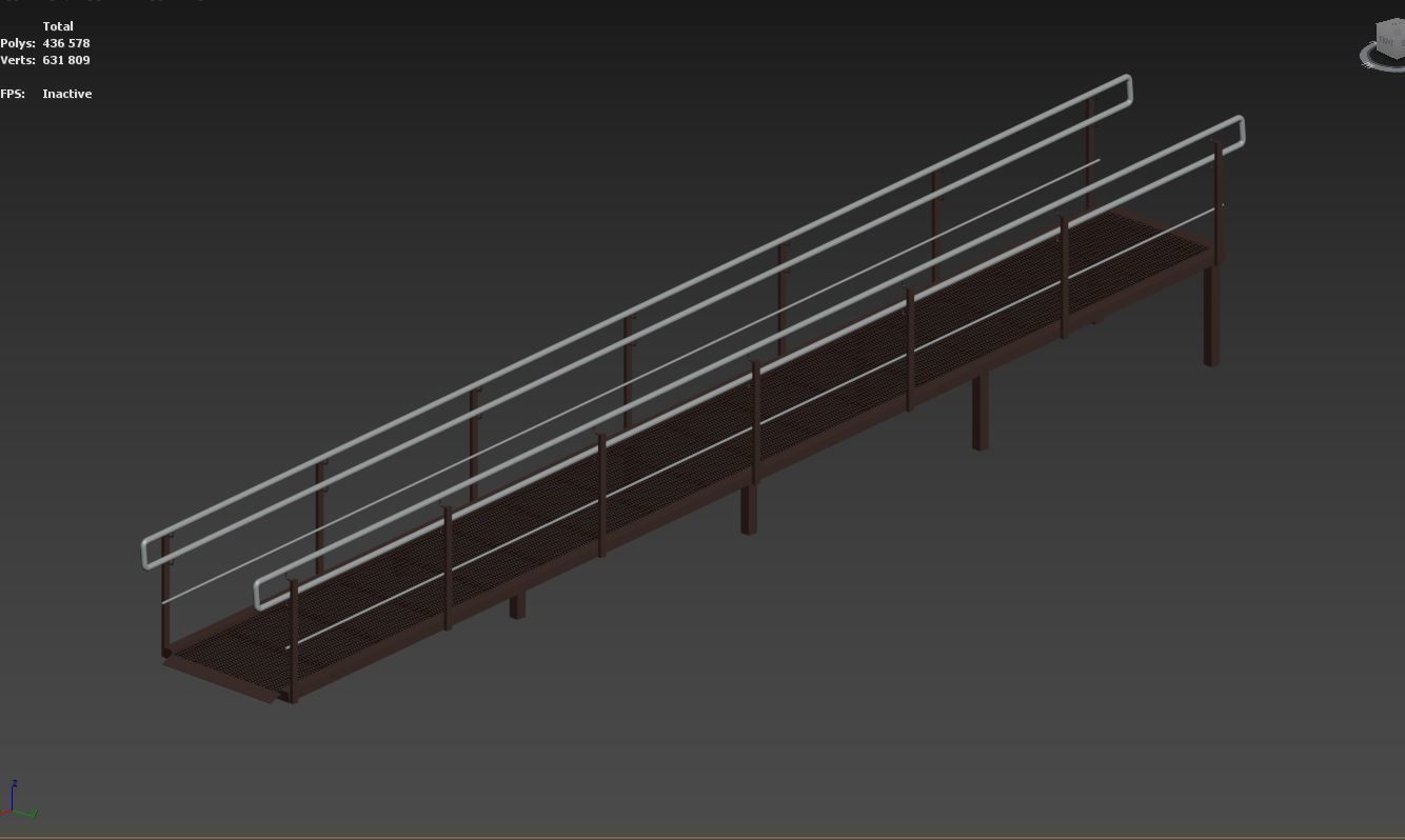 disability ramp dimensions of rectangular window 3D model | CGTrader