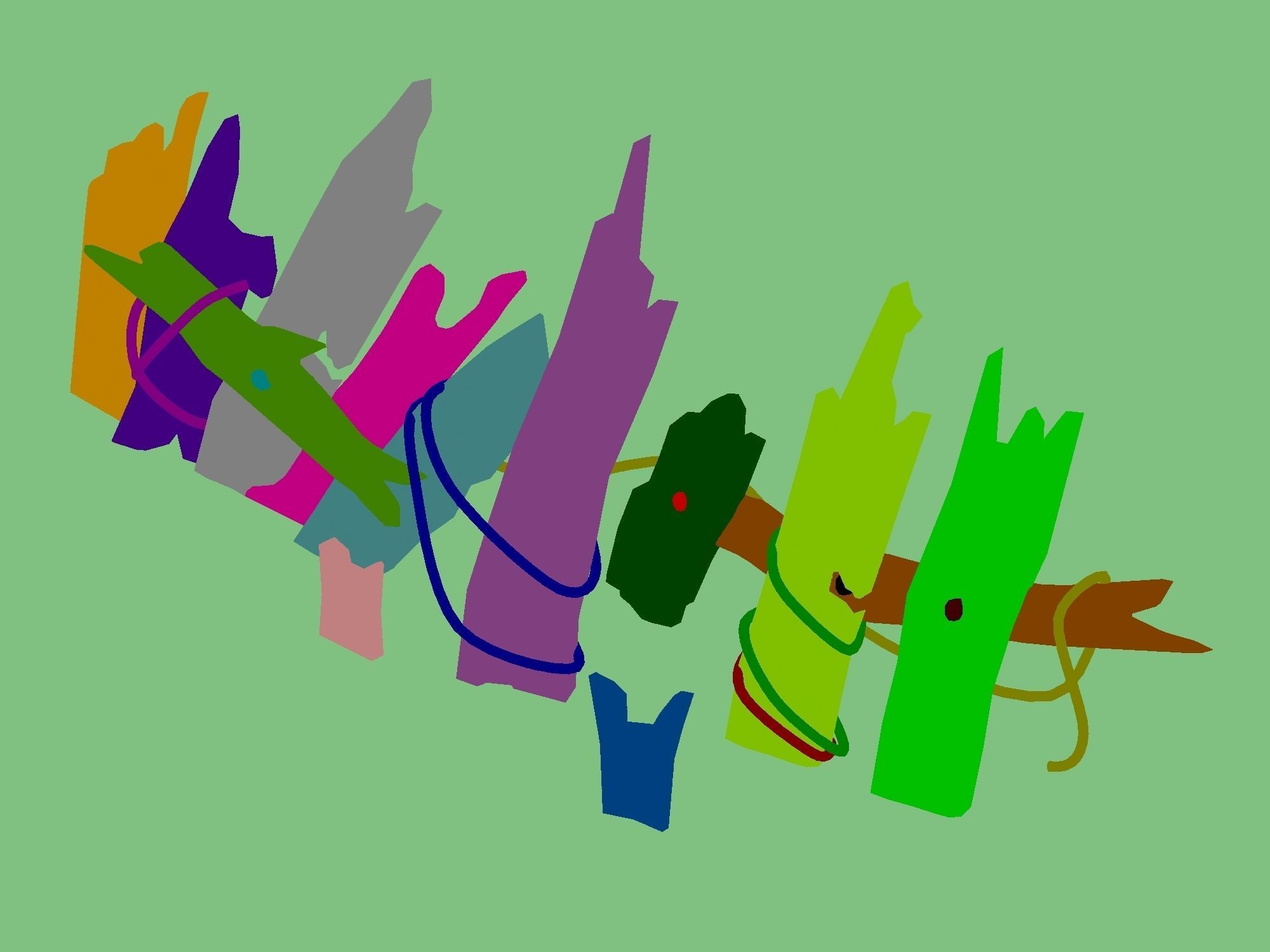 Broken - wooden bar 1-1 3D model_1