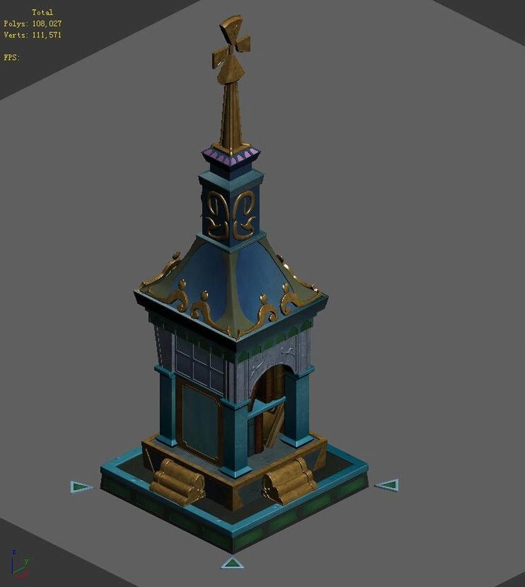 Small shrine dedicated to the scroll 3D model_3