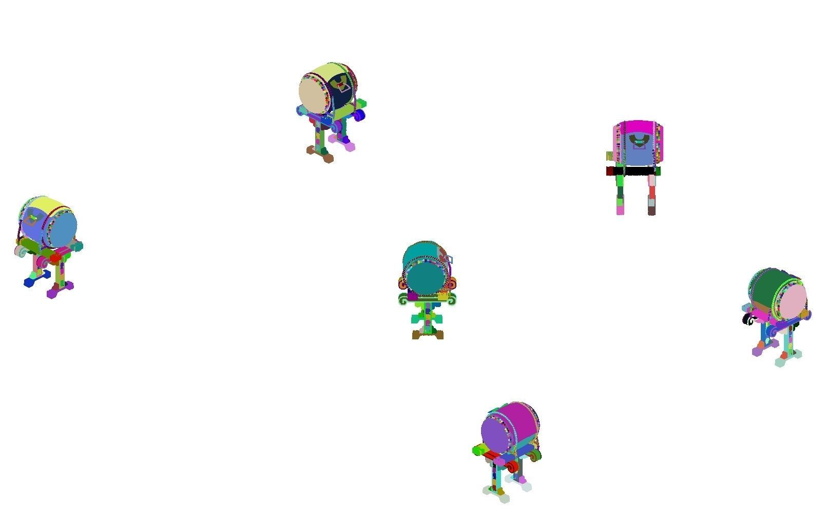 Ancient capital buildings - the capital of the war drums 3D model_1