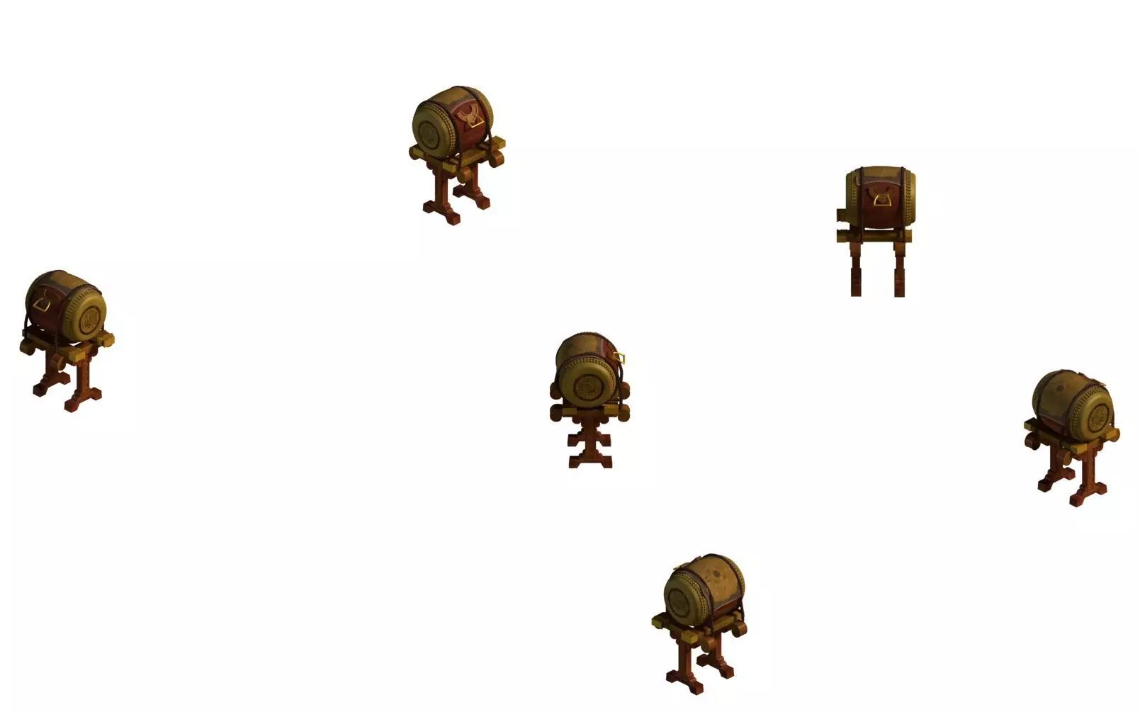 Ancient capital buildings - the capital of the war drums 3D model_0