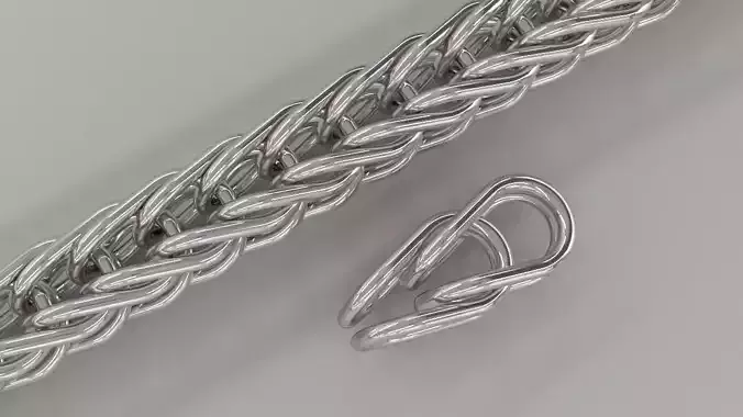 Double Loop in loop chain - Fox tail chain