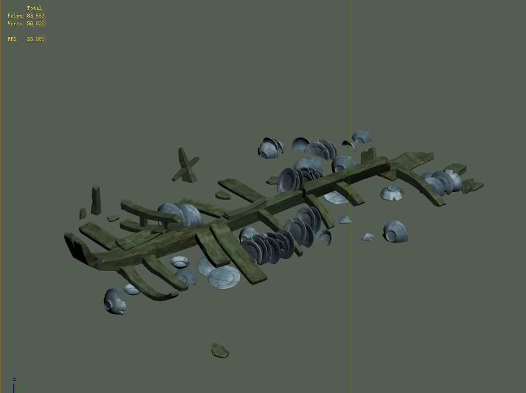 Sea Wreck - Broken porcelain 3D model_3