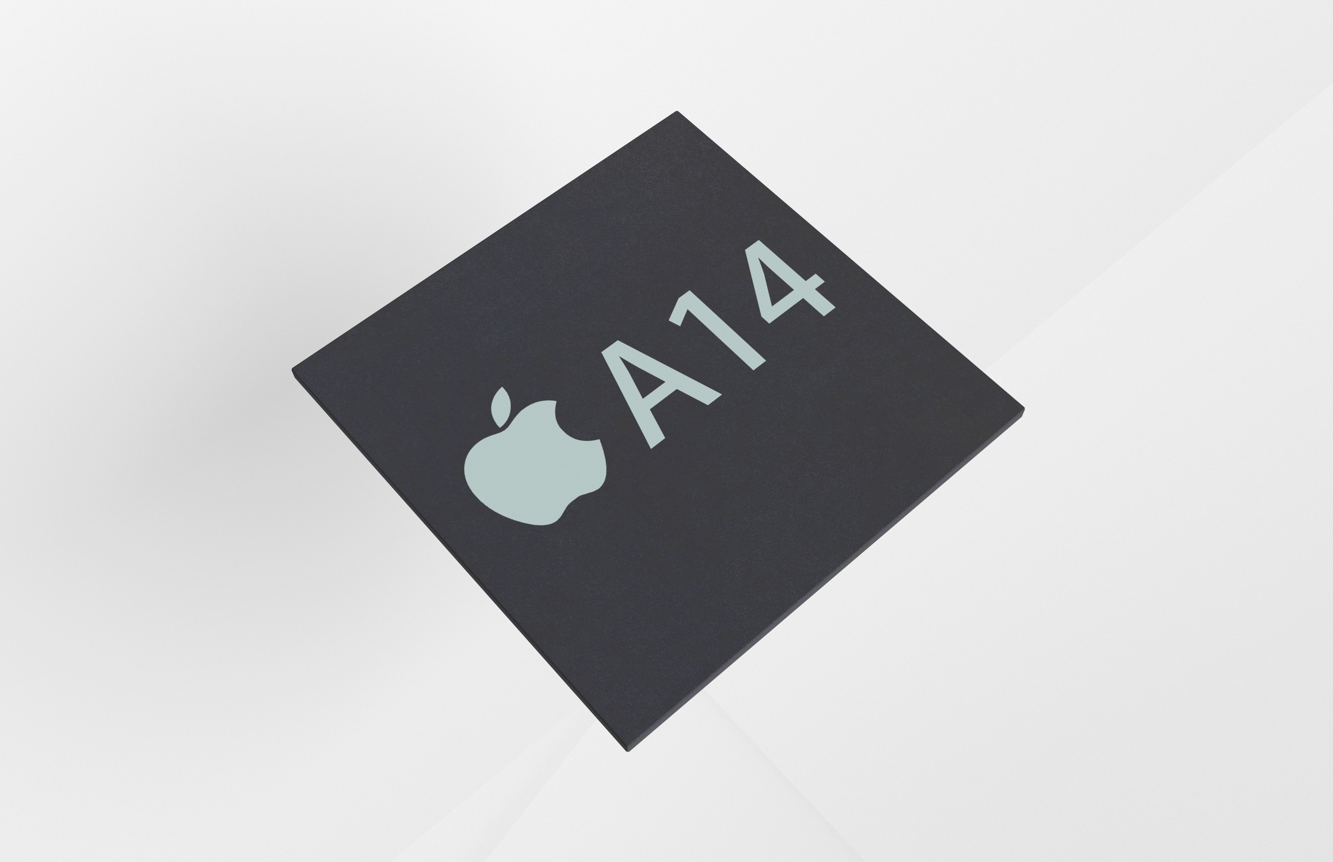 Apple CPU A14 Low-poly 3D model_4
