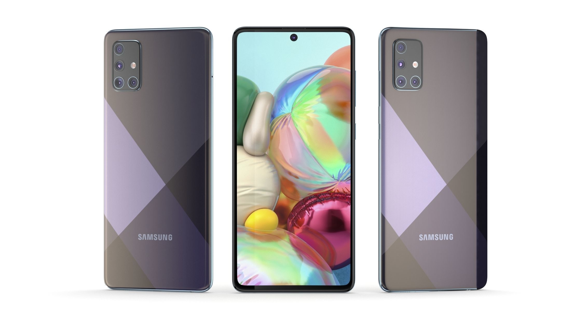 Samsung Galaxy A71 Prism Crush Black  3D model_7