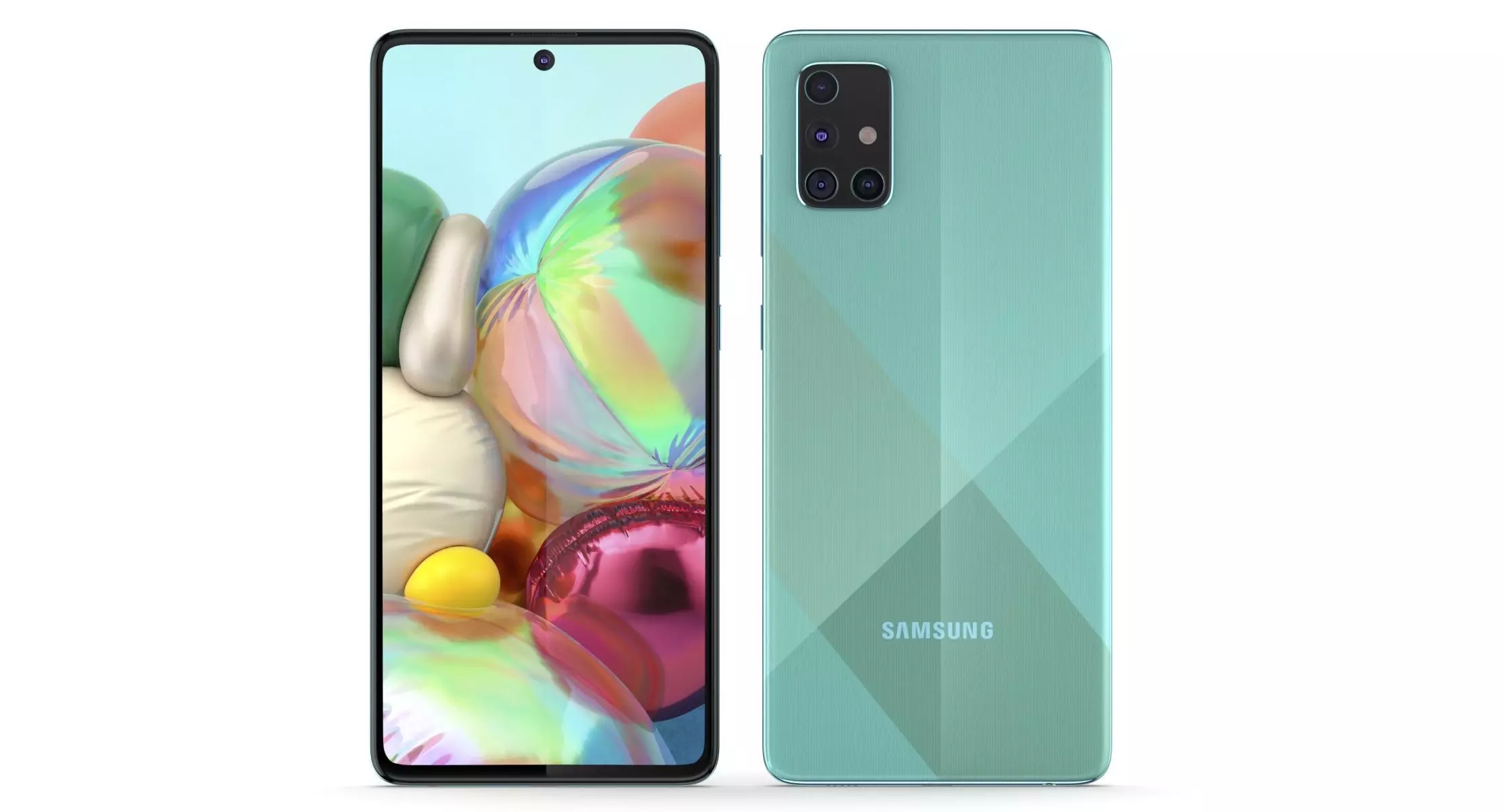 Samsung Galaxy A71 Prism Crush Blue 3D model