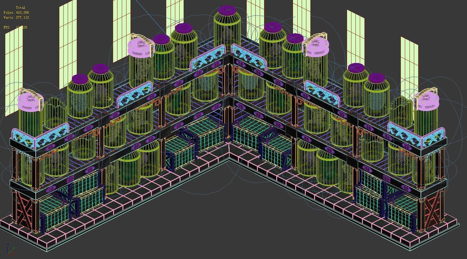 Church Hospital - specimen wooden frame 04 3D model_6