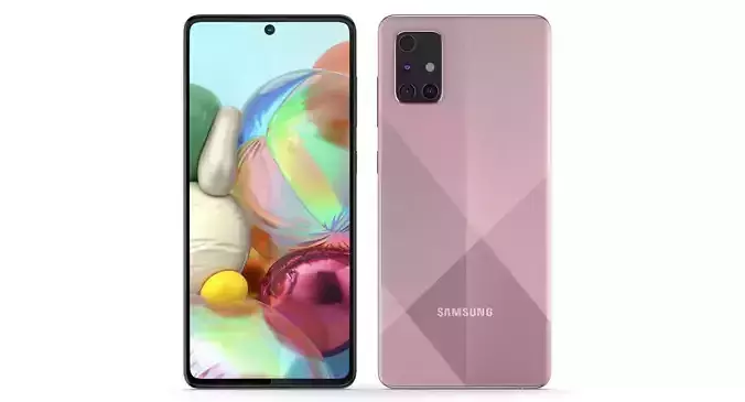 Samsung Galaxy A71 Prism Crush Pink 3D model