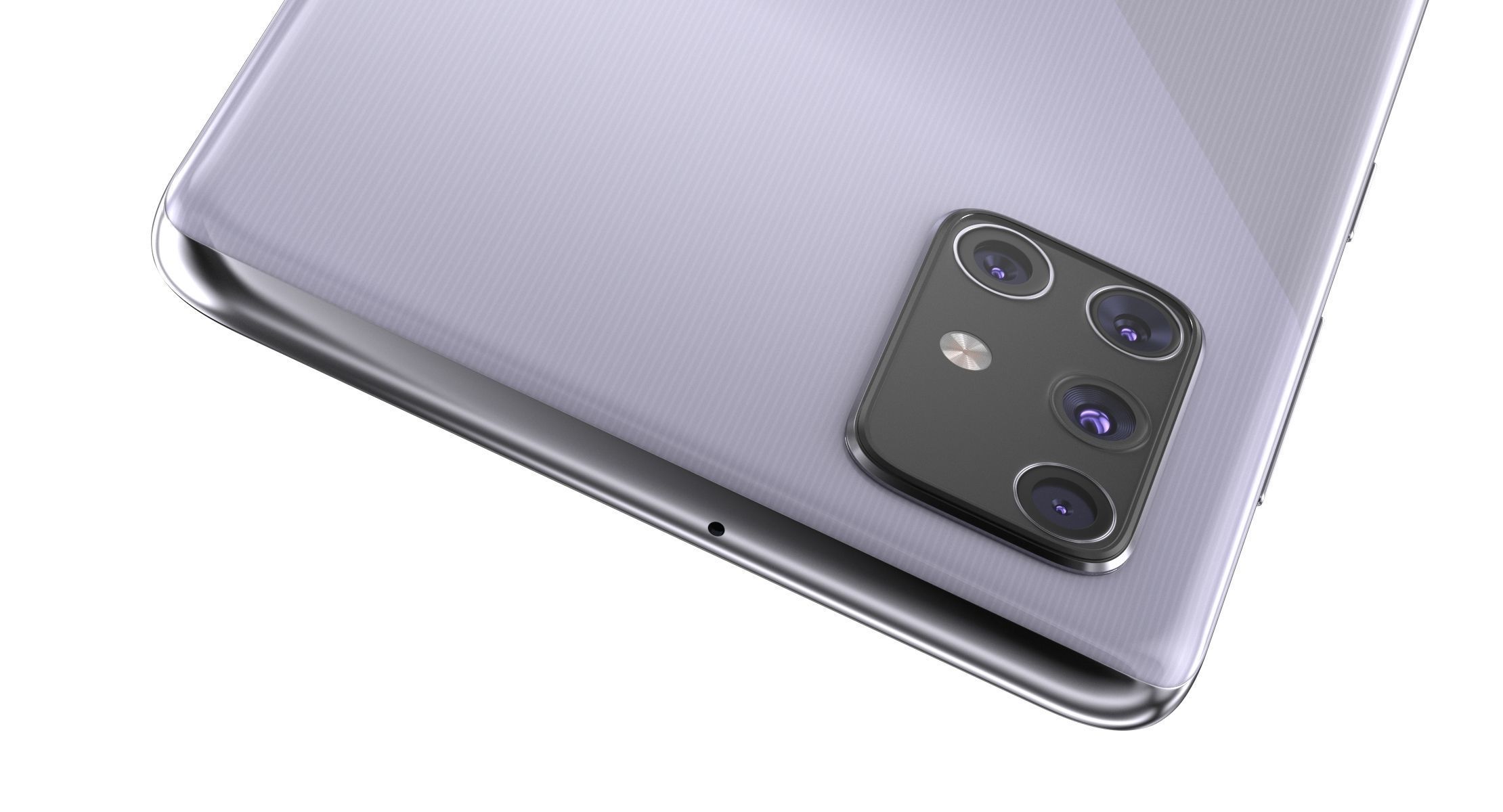 Samsung Galaxy A71 Prism Crush Silver 3D model_6