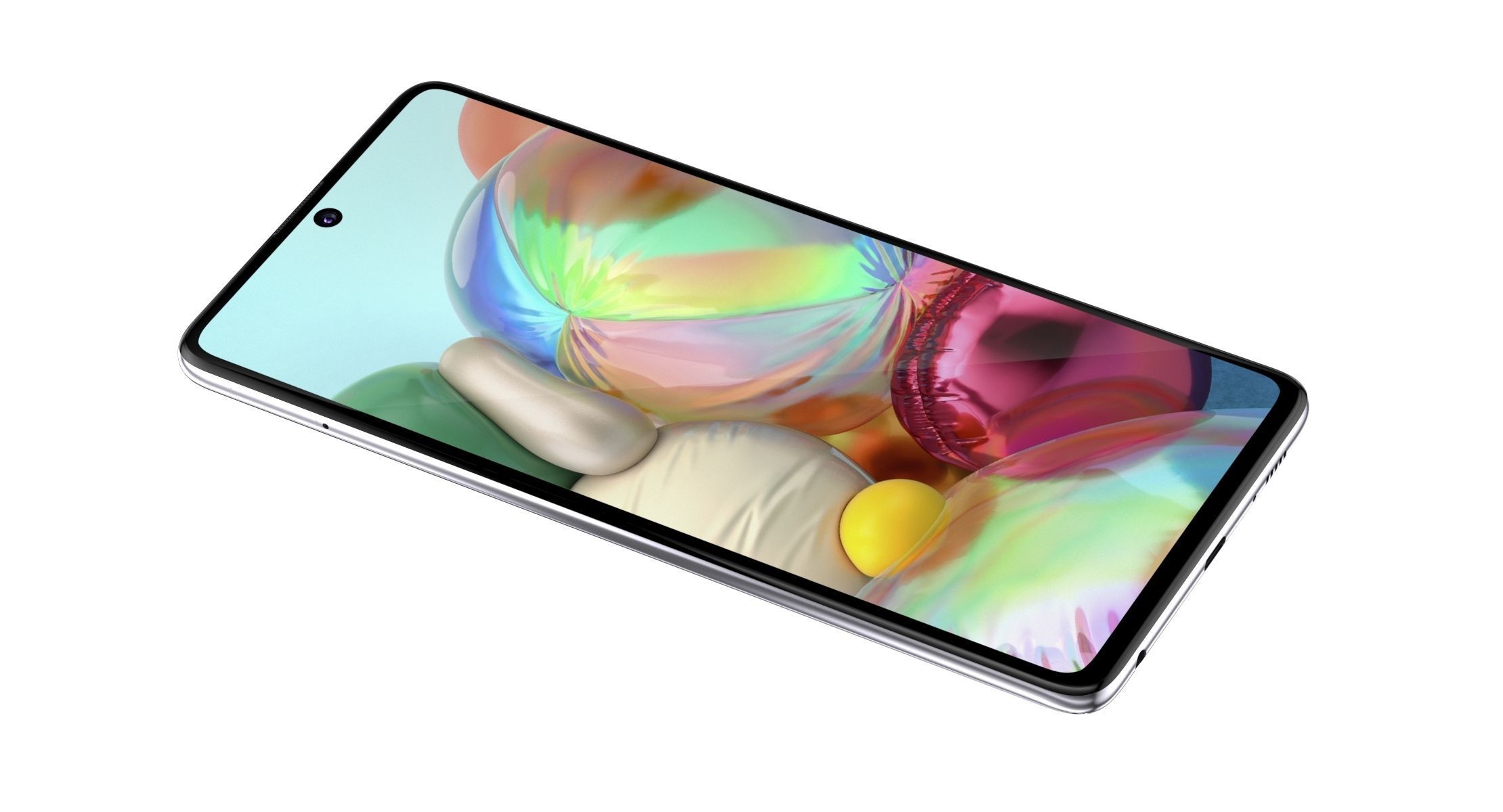 Samsung Galaxy A71 Prism Crush Silver 3D model_4