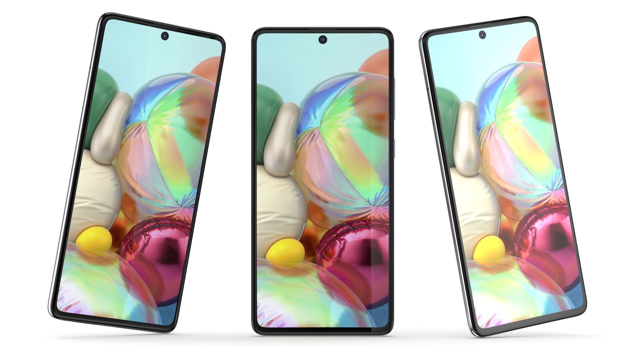 Samsung Galaxy A71 Prism Crush Silver 3D model_9
