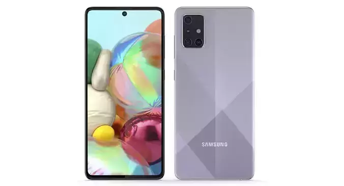 Samsung Galaxy A71 Prism Crush Silver 3D model