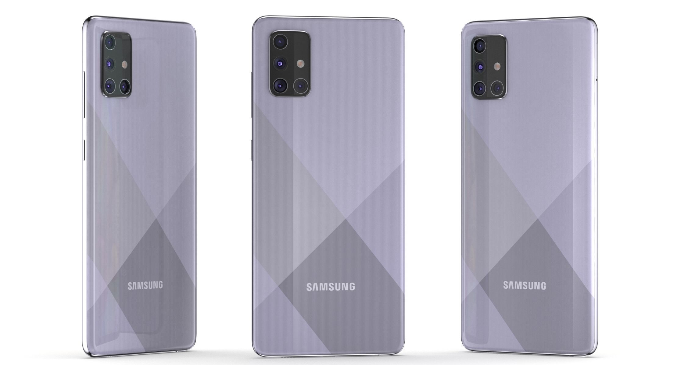Samsung Galaxy A71 Prism Crush Silver 3D model_8