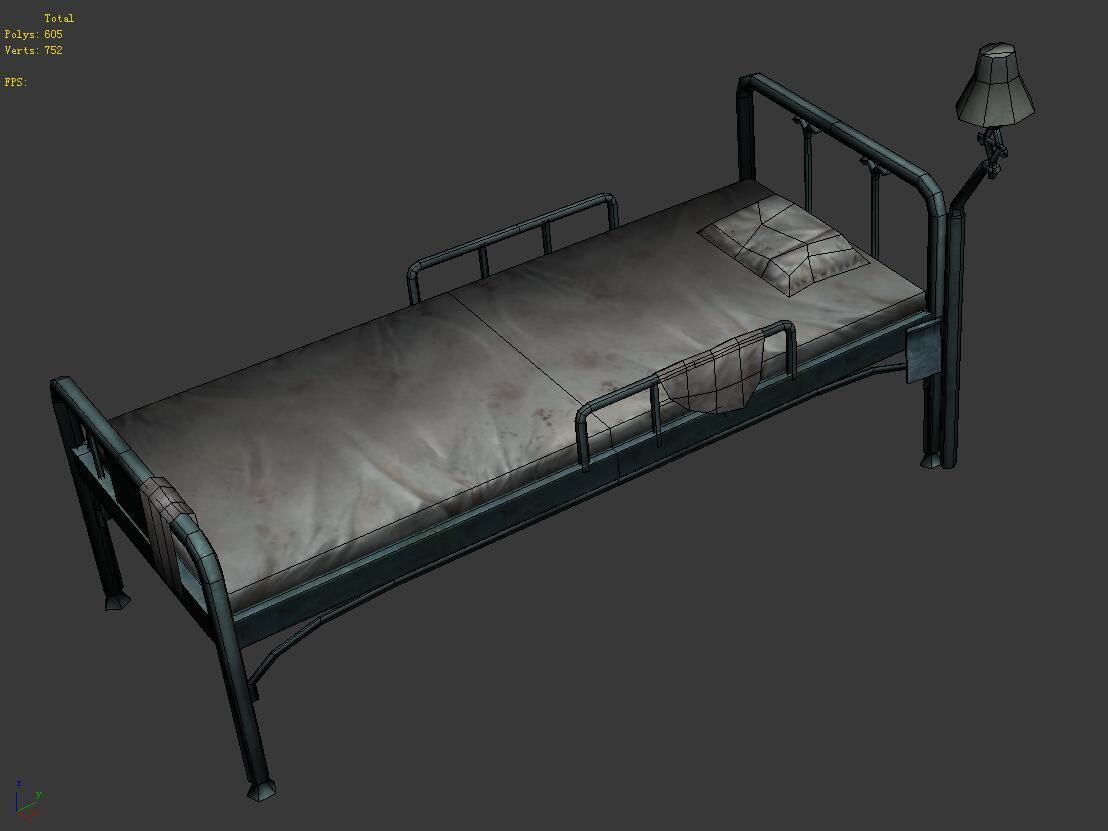 Church Hospital - Bed 01 3D model_4