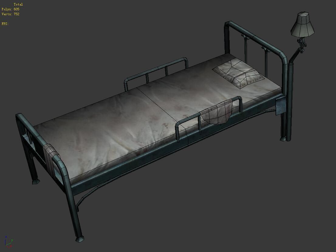 Church Hospital - Bed 01 3D model_3