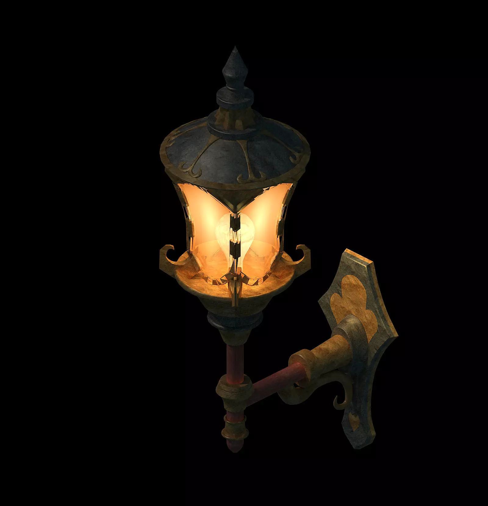 Church Hospital - bed lights 01 3D model_0