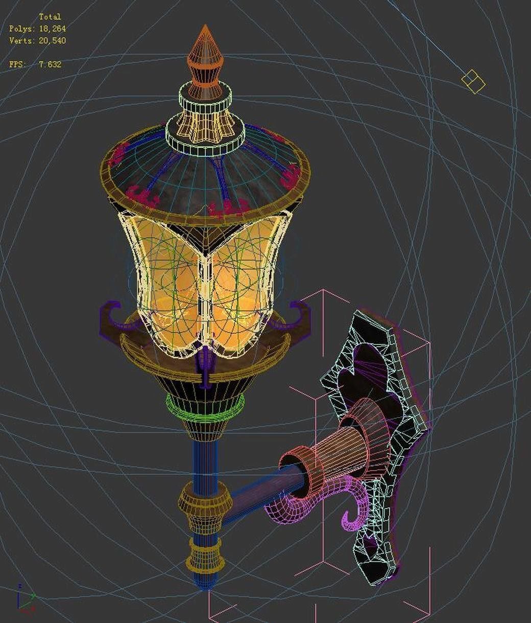 Church Hospital - bed lights 01 3D model_4