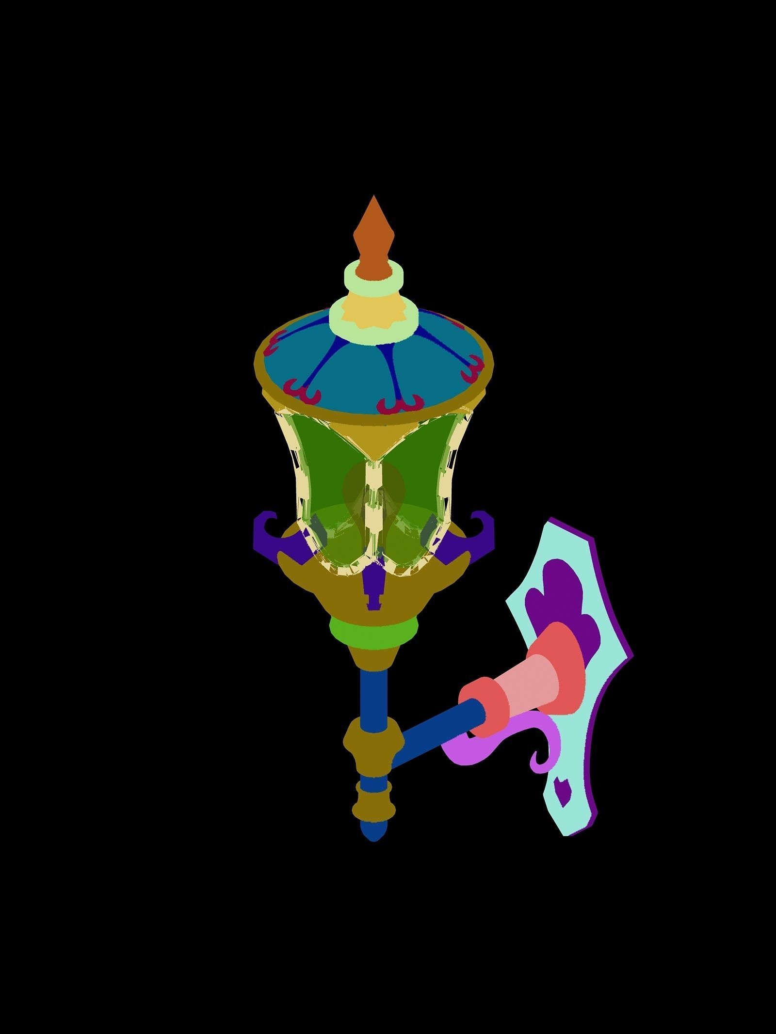 Church Hospital - bed lights 01 3D model_1