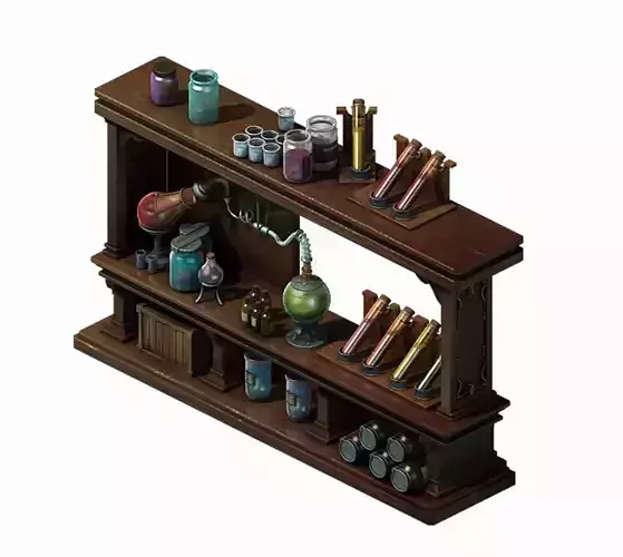 Church Hospital - utensils rack 01