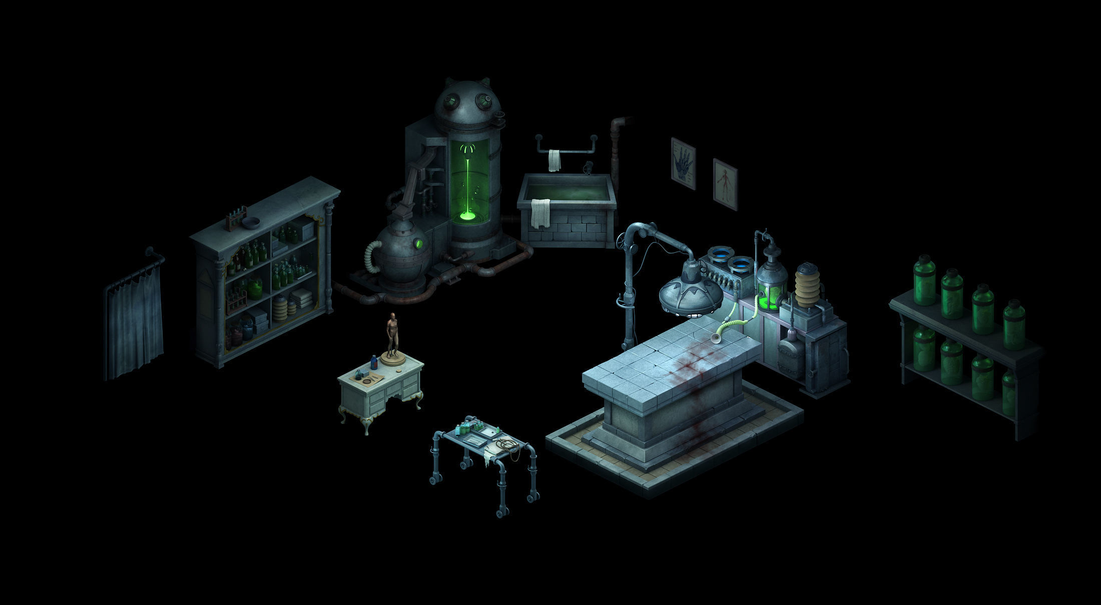 Church Hospital - Operating Room 01 3D model_1