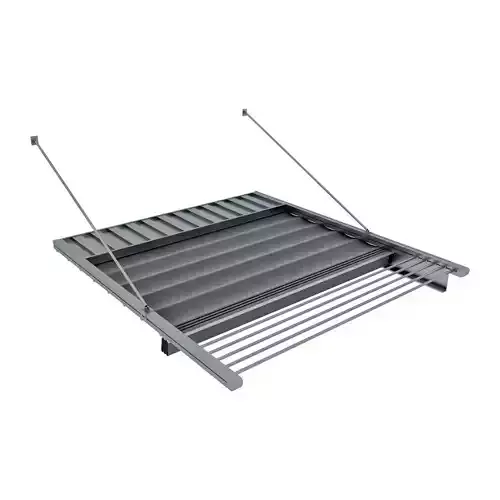 Motorized Pergola 1 Chrome 3D model
