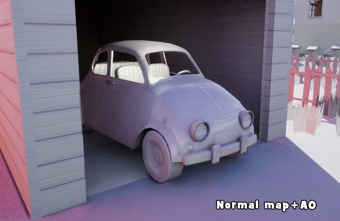 Stylized Car 03 Low-poly 3D model_8