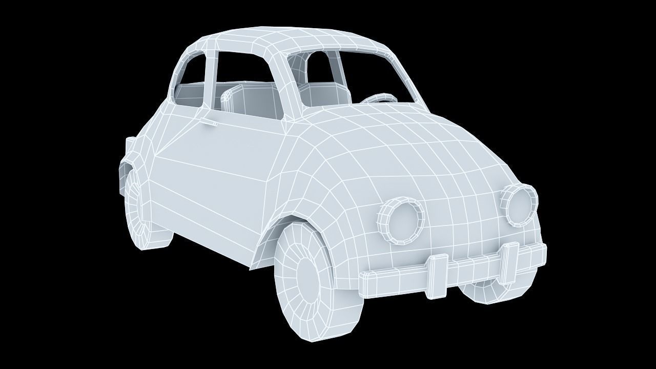 Stylized Car 03 Low-poly 3D model_9