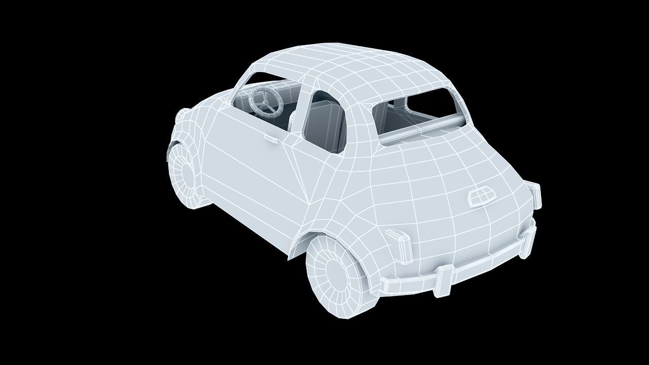 Stylized Car 03 Low-poly 3D model_11