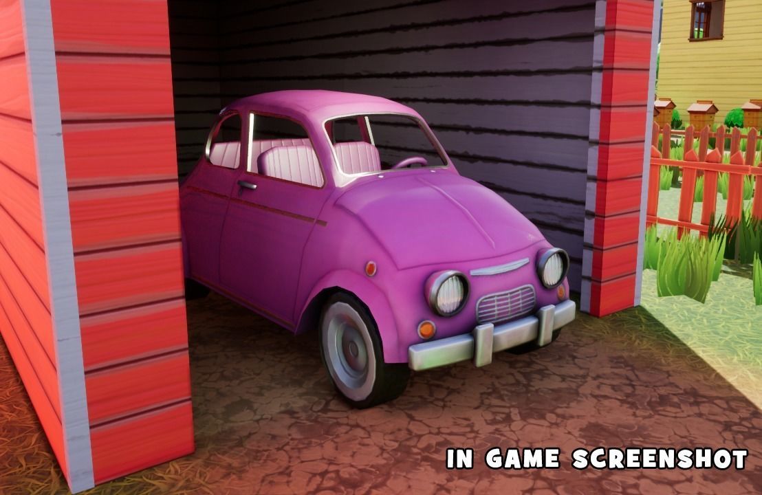 Stylized Car 03 Low-poly 3D model_6