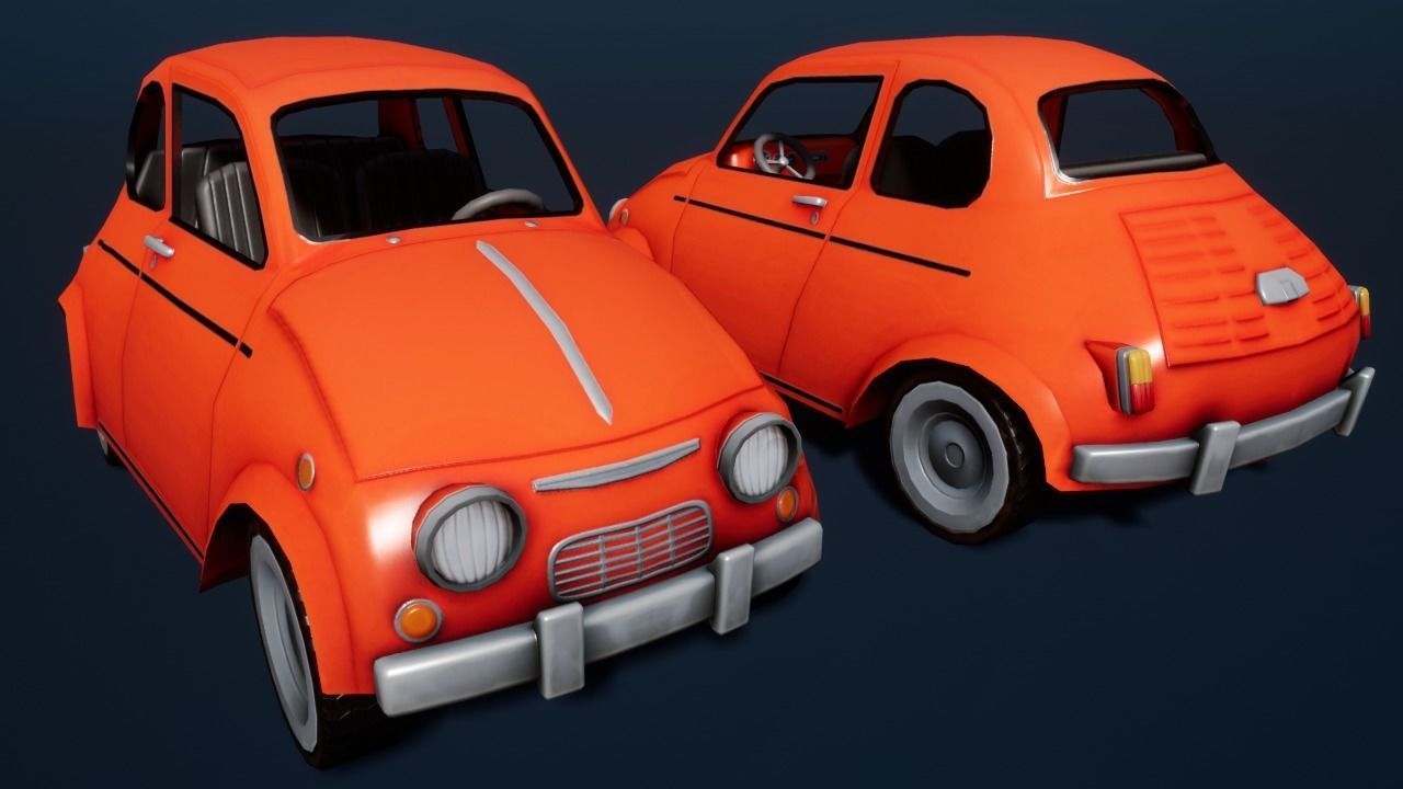 Stylized Car 03 Low-poly 3D model_2