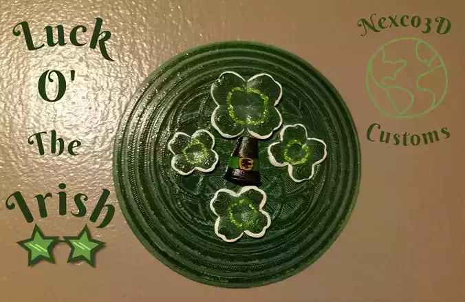 Luck o the Irish St Patricks Day sign 3D print model