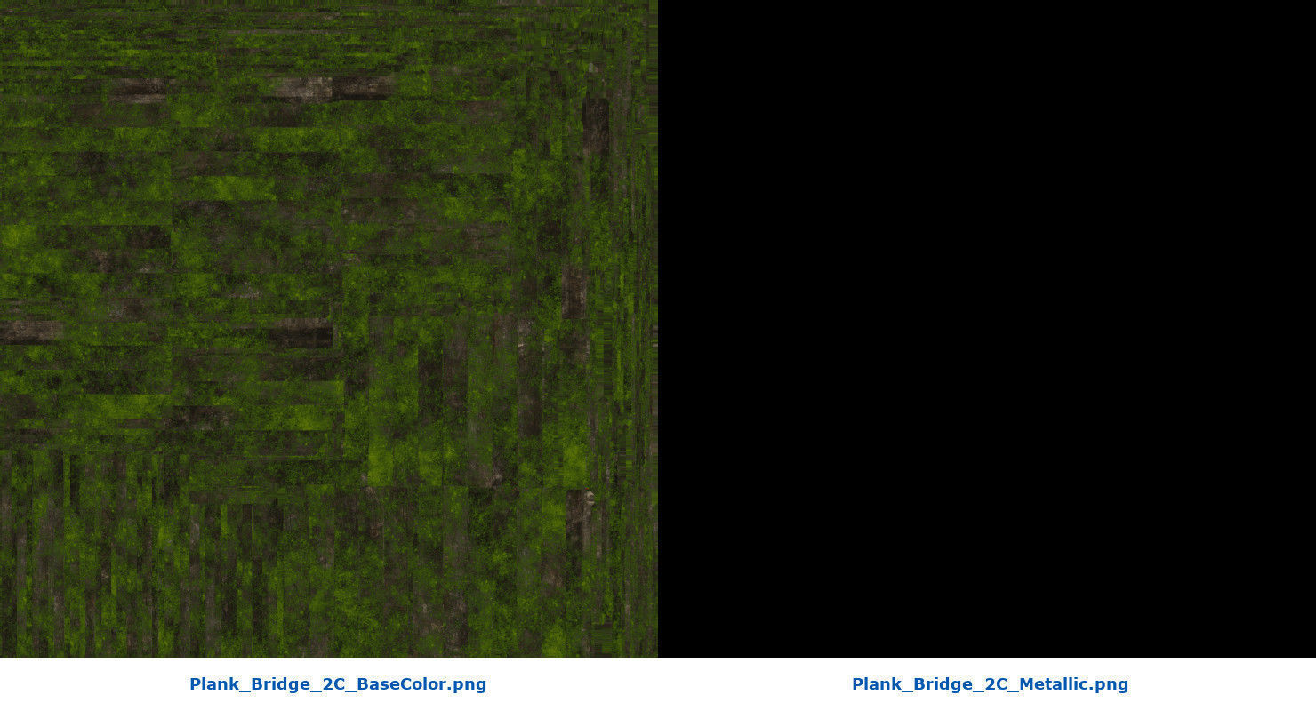 Plank Bridge 2C Low-poly 3D model_12