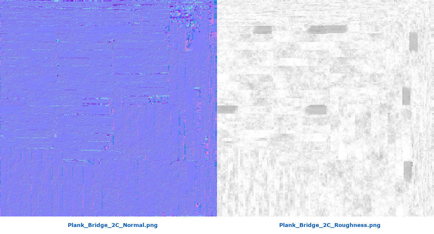 Plank Bridge 2C Low-poly 3D model_13