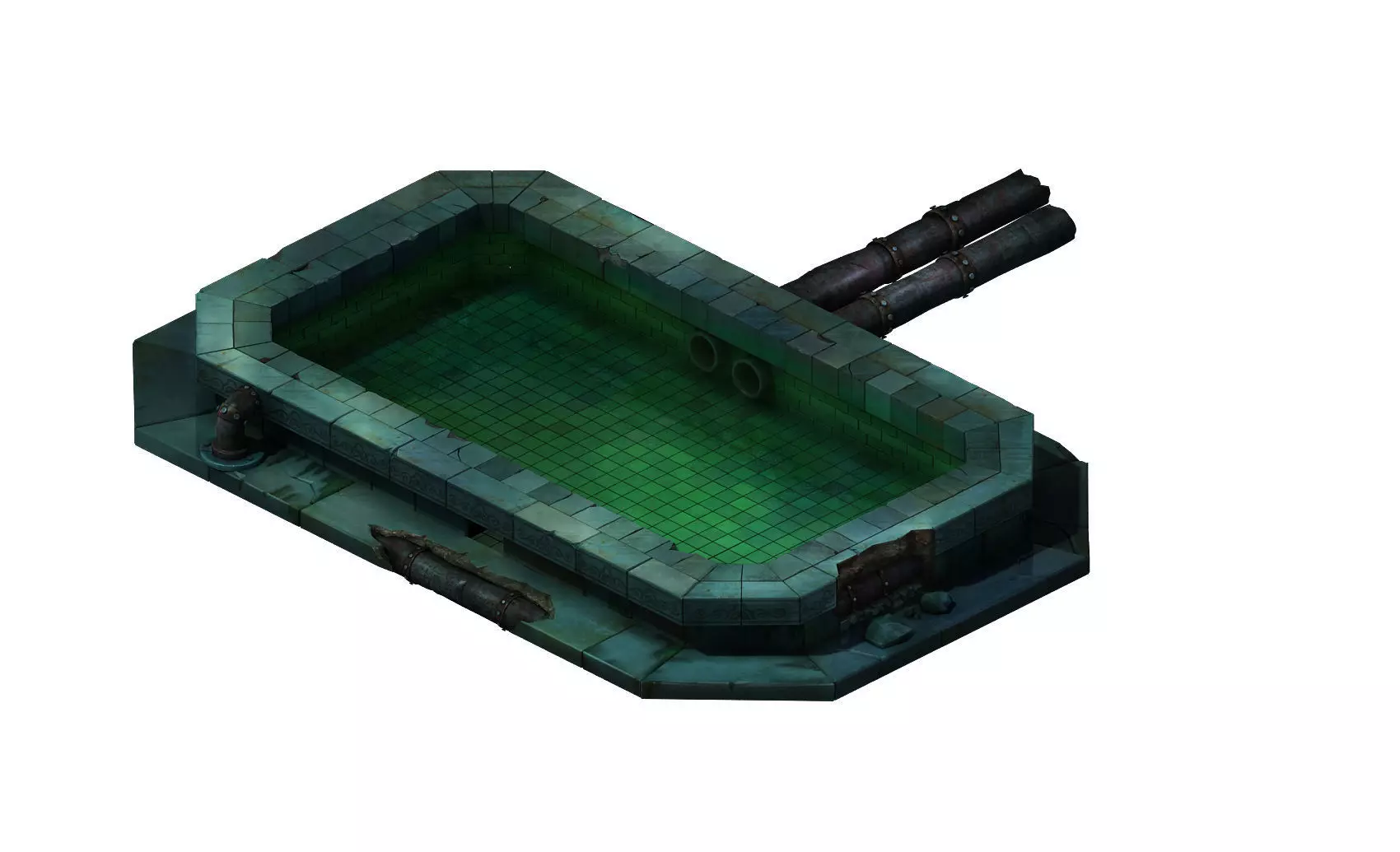 Church Hospital - Pool 01 3D model_0