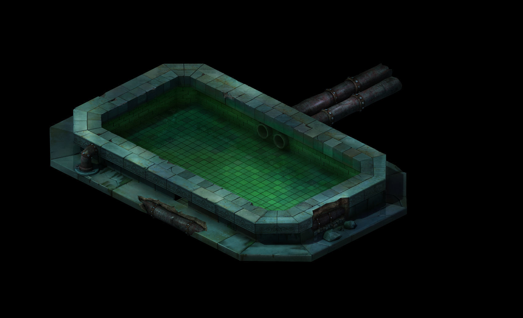 Church Hospital - Pool 01 3D model_1