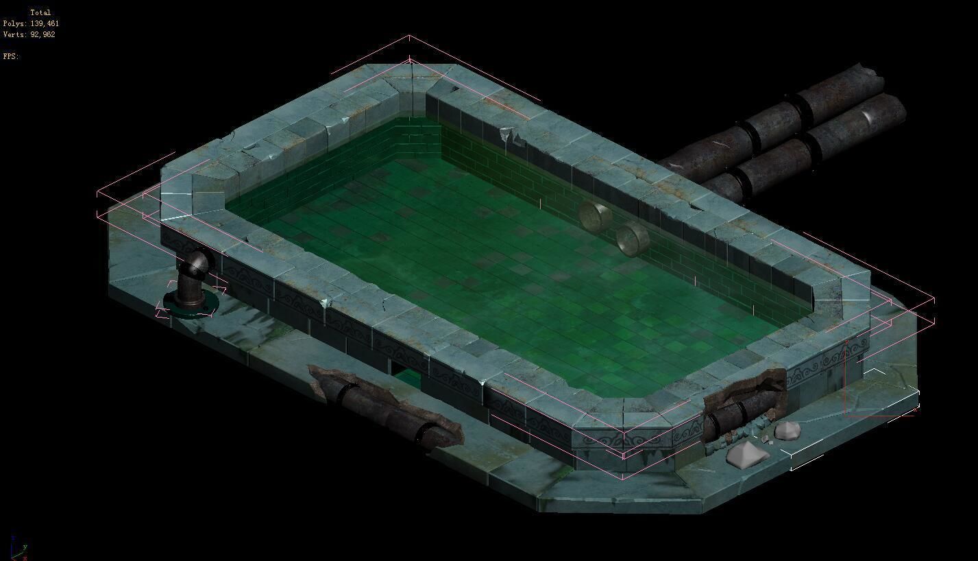 Church Hospital - Pool 01 3D model_5