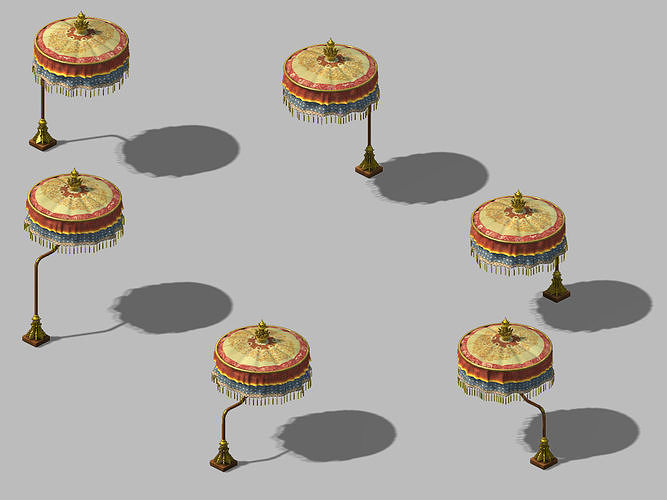 Winery umbrellas 11 3D model