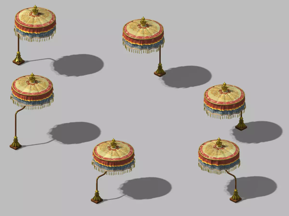 Winery umbrellas 11 3D model_0