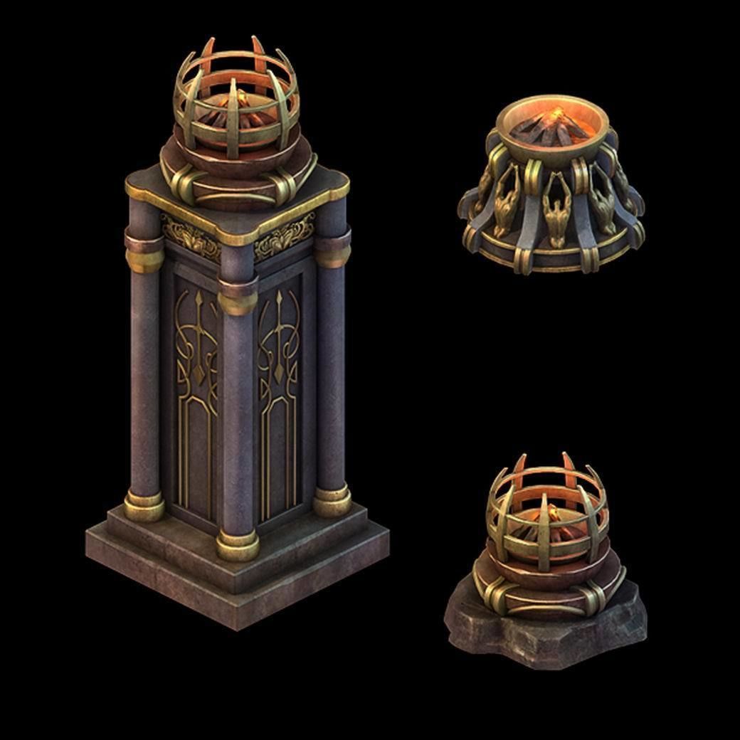Seven Angel Altar - Brazier 02 3D model_1