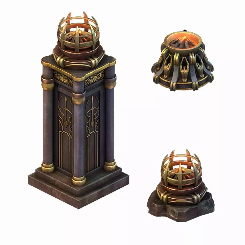 Seven Angel Altar - Brazier 02 3D model_0
