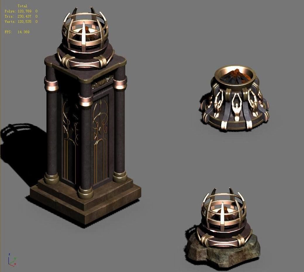 Seven Angel Altar - Brazier 02 3D model_3