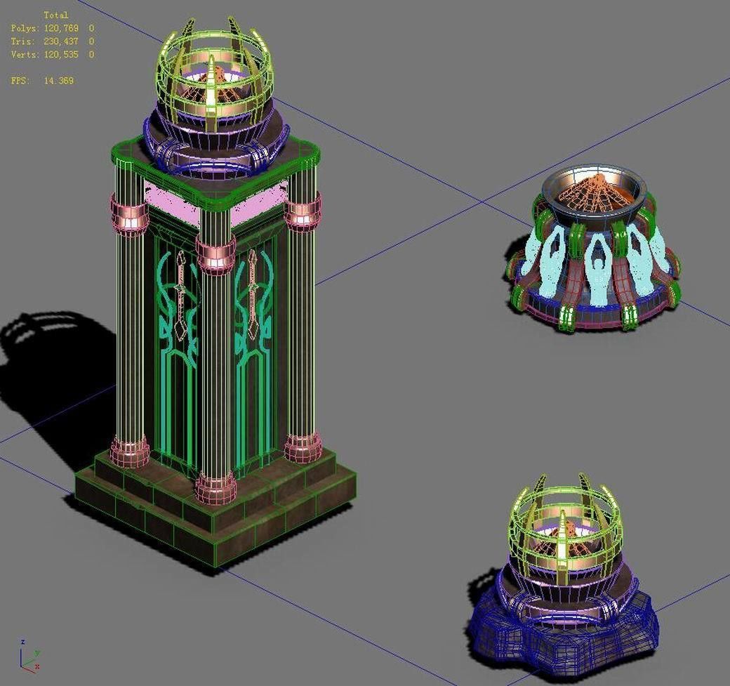 Seven Angel Altar - Brazier 02 3D model_4