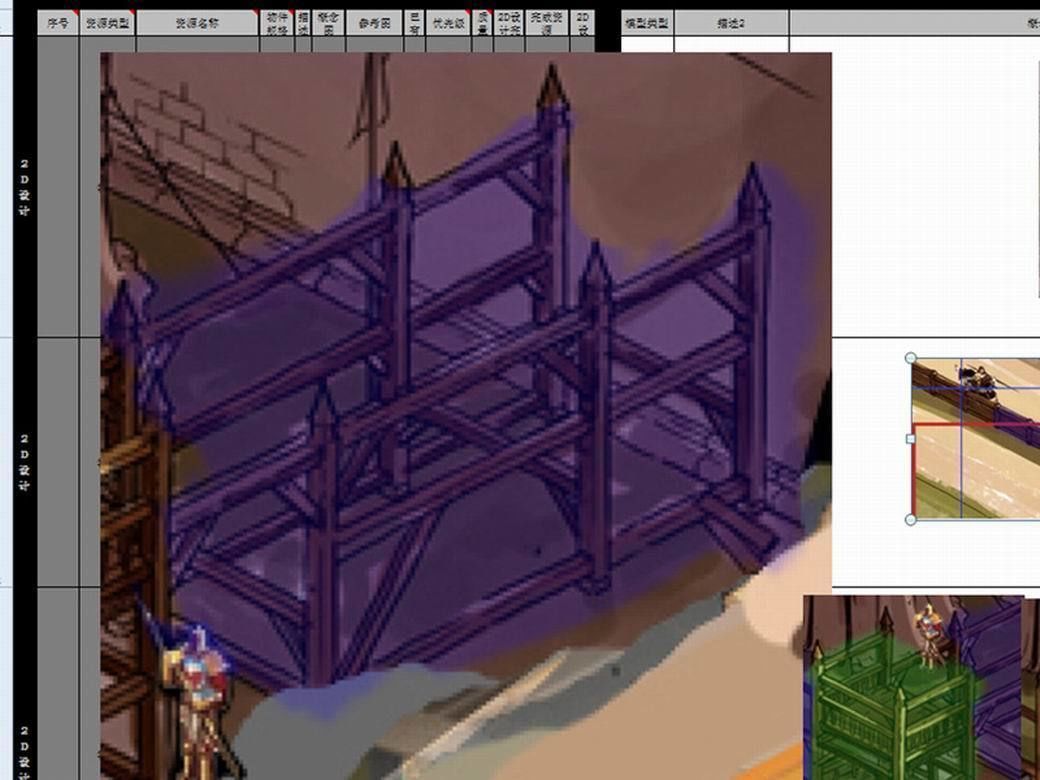Horse racing area - wooden bar 01 3D model_2