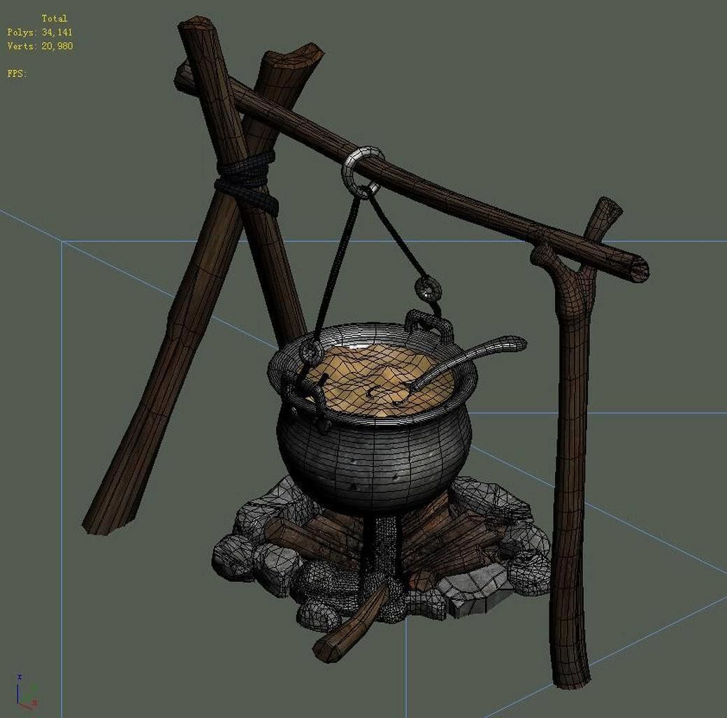 Death Desert - Bonfire 01 3D model_5