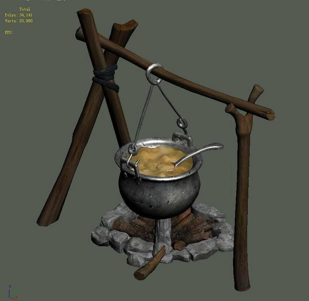 Death Desert - Bonfire 01 3D model_4